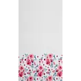 Zasłona biało, różowa z motywem malowanych kwiatów z etaminy 140x250 cm przelotka - CARLA