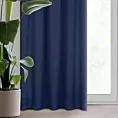 Zasłona granatowa z gładkiej tkaniny zaciemniającej typu - BLACKOUT 135x270 cm taśma - PARISA - Design 91