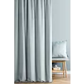 Zasłona szyta na flexach ENYA srebrna z miękkiej półmatowej tkaniny welwetowej