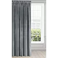 Zasłona welwetowa grafitowa z połyskiem 140x270 cm na taśma - SAMANTA