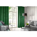 Zasłona welwetowa ciemnozielona 140x270 cm taśma - ROSA - Design 91
