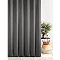 Zasłona szyta na flexach ciemnoszara z tkaniny o naturalnym splocie z efektem melanżu