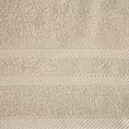 Ręcznik kąpielowy 50x90 cm bawełniany kolor beżowy z ozdobną bordiurą 500 g/m2 MILO