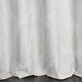 Zasłona biało, szampański ze wzorem liści z matowego welwetu 140x250 cm przelotka - LUNA 2 - Limited Collection