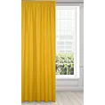 Zasłona musztardowa z gładkiej matowej tkaniny zaciemniającej 135x270 cm taśma - BLACKOUT
