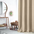 Zasłona beżowa matowa, zaciemniająca 140x270 cm taśma - TEO