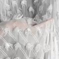 Zasłona biała zdobiona pomponami z szyfonu 135x250 przelotka - AURELIA - Eva Minge