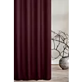 Zasłona szyta na taśmie 5 cm bordowa z tkaniny w stylu eko o naturalnym splocie