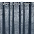 Zasłona welwetowa granatowo, srebrna z miedzianym nadrukiem 140x250 cm przelotka - AMBI