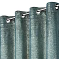 Zasłona welwetowa turkusowa z prążkowanym złotym wzorem 140x250 cm przelotka - AMABEL