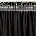 Zasłona welwetowa czarna zdobiona lśniącym marmurkiem 140x270 taśma - DORI