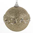 Bombka choinkowa zdobiona drobnymi koralikami