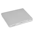 Prześcieradło z gumką 220x200 cm z bawełny kolor jasnoszary 105 g/m2 BASIC