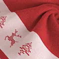 Ręcznik kąpielowy świąteczny 70x140 cm bawełniany kolor czerwony z żakardową bordiurą w stylu skandynawskim 480 g/m2 NOEL