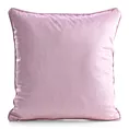 Poszewka na poduszkę 45x45 cm welwetowa różowo, fioletowa z roślinnym nadrukiem VELVET 212