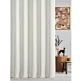 Zasłona szyta na flexach naturalna z tkaniny o szenilowej strukturze