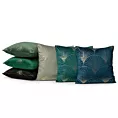 Poszewka na poduszkę 45x45 cm welwetowa kolor ciemnozielony ze złotym nadrukiem BLINK 21