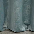Zasłona szyta na taśmie 5 cm turkusowo złota z miękkiej półmatowej tkaniny welwetowej z metalicznym nadrukiem