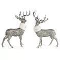 Figurka dekoracyjna świąteczna JELEŃ z błyszczącymi drobinkami