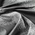 Zasłona szyta na taśmie 5 cm SORENTO grafitowo srebrna z tkaniny w szerokie połyskliwe pasy