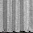 Zasłona szyta na taśmie 5 cm srebrno popielata z tkaniny w stylu eko o naturalnym splocie, z efektem melanżu, wykończona obciążnikiem