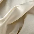 Zasłona szyta na taśmie 5 cm kremowo złota z gładkiej tkaniny przeplatanej błyszczącą lureksową nicią