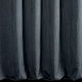 Zasłona szyta na taśmie 5 cm ciemnografitowa z tkaniny o naturalnym splocie z efektem melanżu