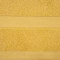 Ręcznik do rąk 30x50 cm bawełniany kolor musztardowy z bordiurą w paseczki 500 g/m2 BARI