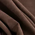 Obrus szyty DORA - HIT ciemnobrązowy z miękkiej tkaniny o welurowej strukturze