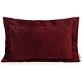 Poszewka na poduszkę  40x60 cm z szenilowej tkaniny bordowa o widocznym ozdobnym splocie Eva Minge Elegan