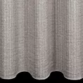 Zasłona szyta na taśmie 8 cm jasnobrązowa z tkaniny z efektem melanżu wykończona obciążnikiem