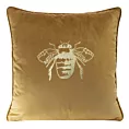 Welwetowa poszewka BLINK 14 z nadrukiem złotej pszczoły