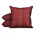 Poszewka szyta bordowa z miękkiej półmatowej tkaniny welwetowej