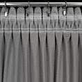 Zasłona szara z wytłaczanego welwetu 140x300 cm taśma - ELIZA