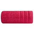 Ręcznik kąpielowy 70x140 cm bawełniany kolor amarantowy podkreślony żakardowymi paskami 480 g/m2 VITO