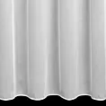 Firana szyta na taśmie 5 cm biała z miękkiej tkaniny o lekkim splocie i delikatnym połysku, wykończona obciążnikiem