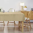 Obrus szyty DORA - HIT beżowy z miękkiej tkaniny o welurowej strukturze