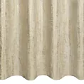 Zasłona welwetowa jasnobeżowo, złota zdobiona przecieranym wzorem 140x270 cm taśma - RENIA