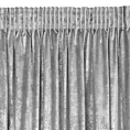 Zasłona stalowo, srebrna welwetowa z nakrapianym nadrukiem 135x270 cm taśma - AVENA