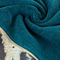 Ręcznik kąpielowy 50X90 cm bawełniany kolor ciemnoturkusowy z designerską bordiurą 500 g/m2 EVA 15 Eva Minge