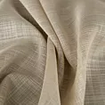 Firana szyta na flexach kremowa z gładkiej matowej etaminy o naturalnym splocie, wykończona obciążnikiem