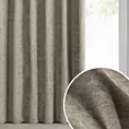 Zasłona beżowa z szenilowej tkaniny o strukturalnym splocie 140x270 cm taśma - VANI