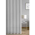 Firana szyta na taśmie 5 cm jasnoszara z cienkiej matowej etaminy, wykończona obciążnikiem