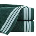 Ręcznik kąpielowy 70x140 cm bawełniany kolor ciemnozielony w pasy 500 g/m2 MADLEN