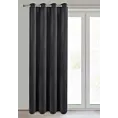 Zasłona czarna welwetowa 100% zaciemniająca 140x250 cm przelotka - NITA