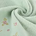 Ręcznik kąpielowy 50x90 cm bawełniany kolor miętowy zdobiony haftem różyczek DALIA