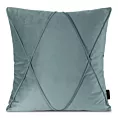 Poszewka na poduszkę 45x45 cm welwetowa jasnoniebieska z geometrycznym przeszywanym wzorem NALA 1 Eurofirany Premium