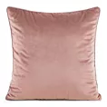 Poszewka na poduszkę 60x60 cm welwetowa kolor ciemnoróżowy o delikatnym połysku z ozdobną lamówką GAJA 2
