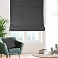 Roleta rzymska czarna z gładkiej tkaniny typu blackout