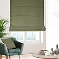 Roleta rzymska oliwkowa z miękkiej tkaniny o naturalnym splocie w stylu ekologicznym